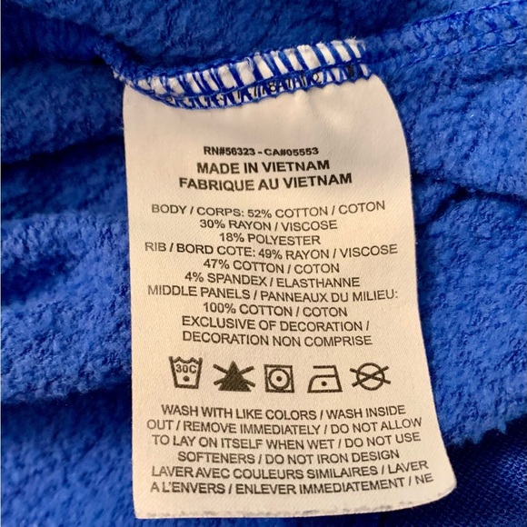 Nike Women's Blue Retro Sweatshirt with Colorful Stripes - Size S - Picture 2 of 6